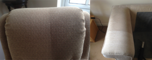 derby upholstery cleaning, before and after picture